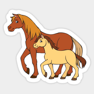 Mother Horse and Foal Sticker